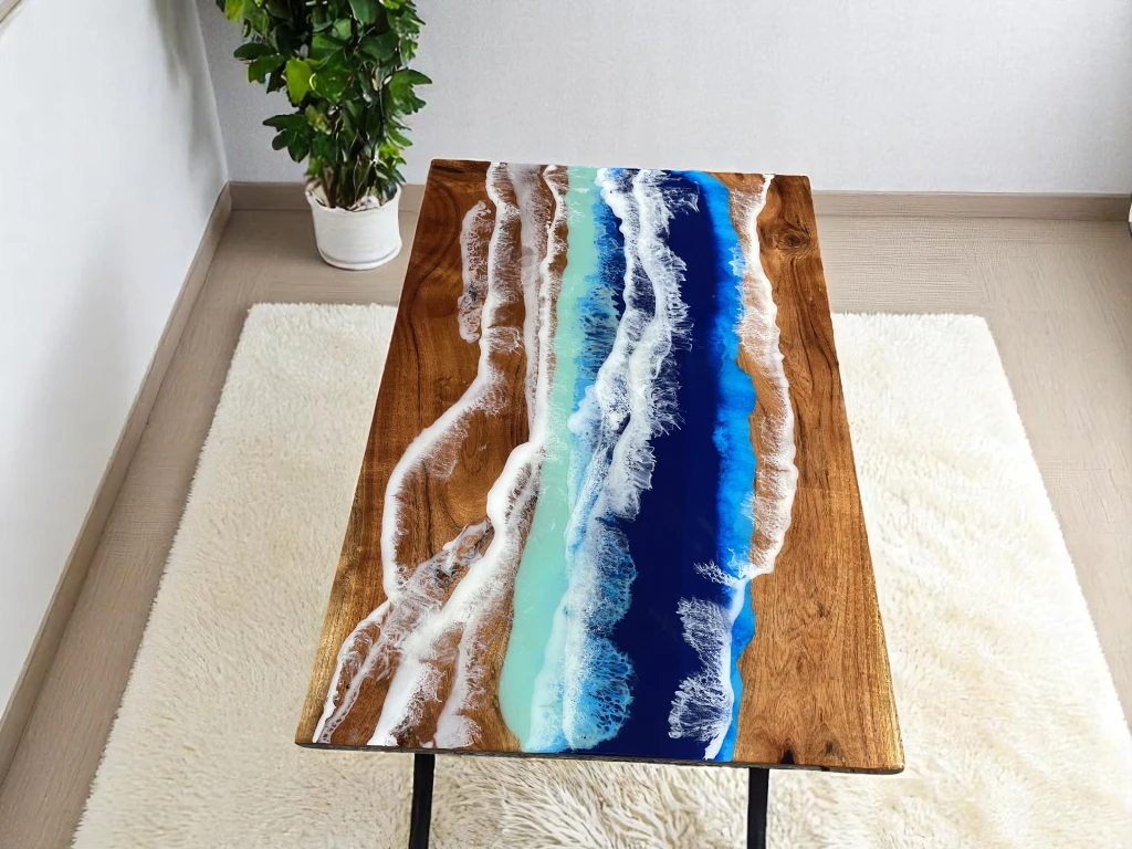 Stylish Epoxy Resin Table for Dining Spaces at Home
